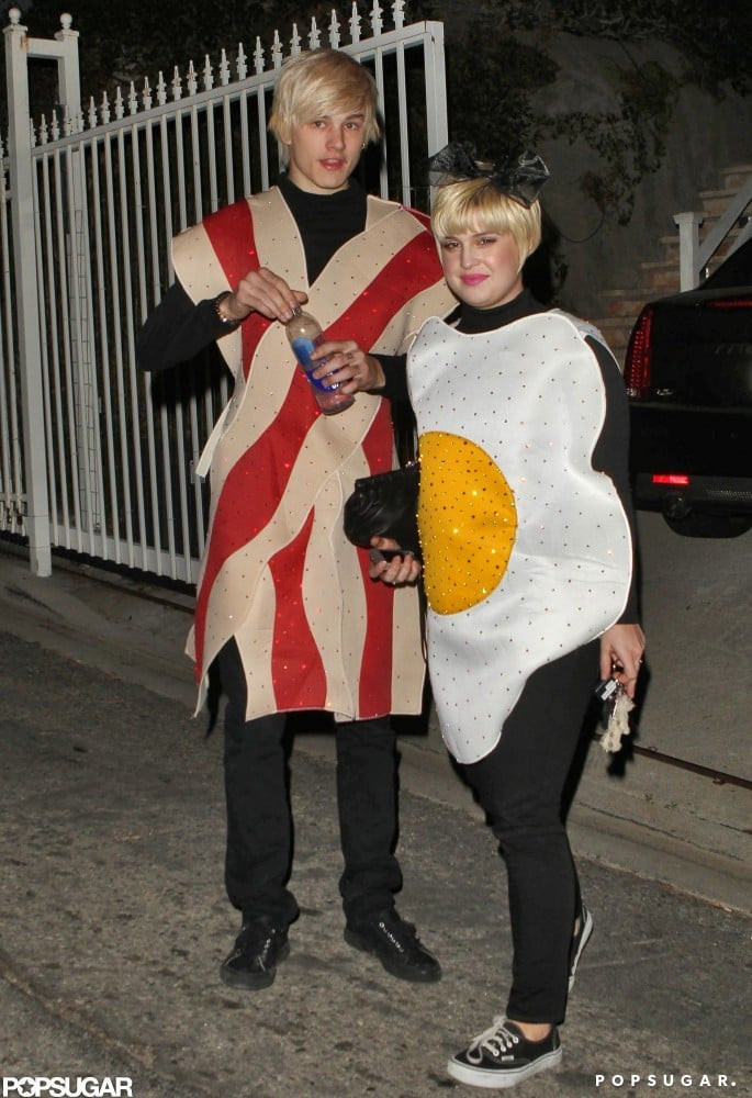 Best ideas about DIY Bacon Costume
. Save or Pin Kelly Osbourne and Luke Worrall as Bacon and Eggs Now.
