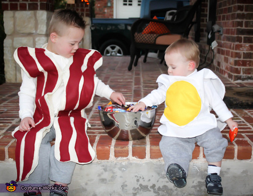 Best ideas about DIY Bacon Costume
. Save or Pin Homemade Bacon and Eggs costume for kids Now.