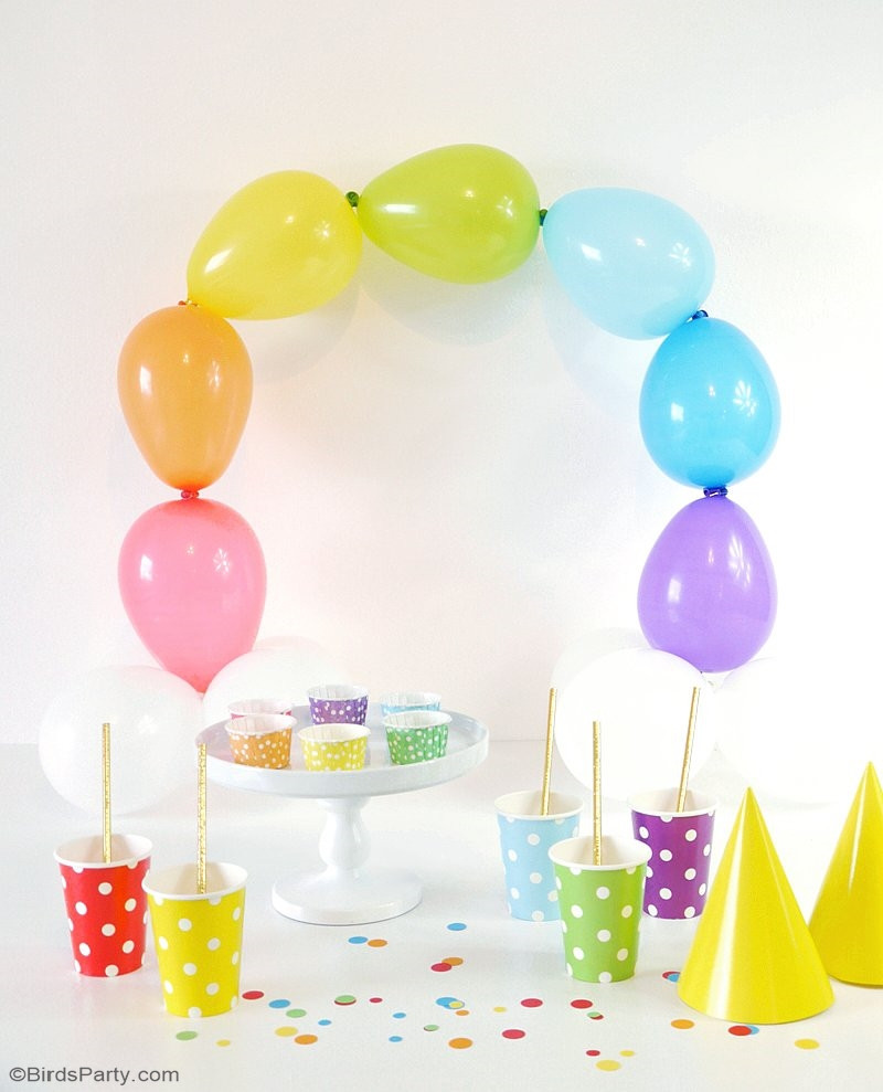Best ideas about DIY Balloon Arch
. Save or Pin DIY Easy Rainbow Balloon Arch Party Ideas Now.