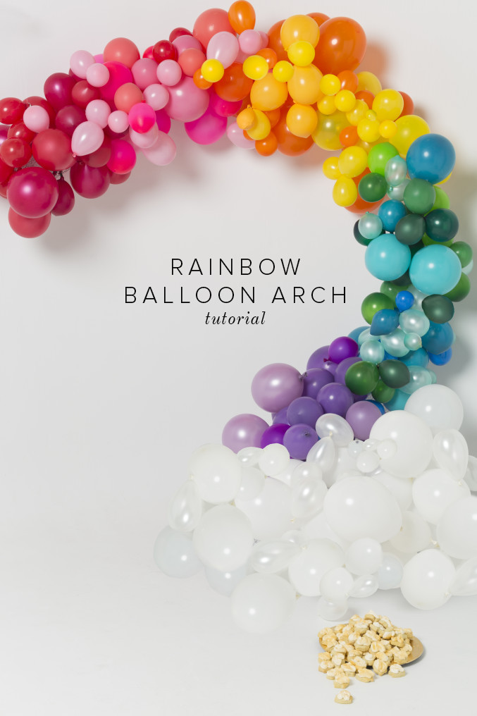 Best ideas about DIY Balloon Arch
. Save or Pin Rainbow balloon arch tutorial Now.