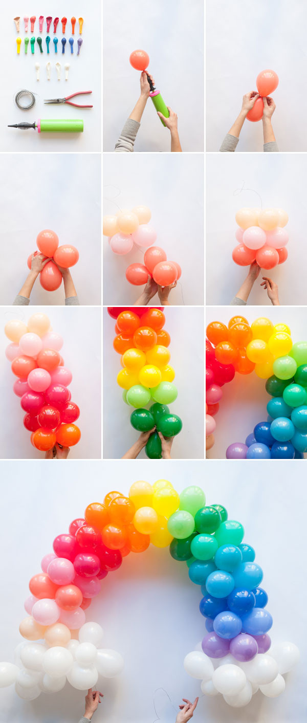 Best ideas about DIY Balloon Arch
. Save or Pin Mini Rainbow Balloon Arch DIY Now.