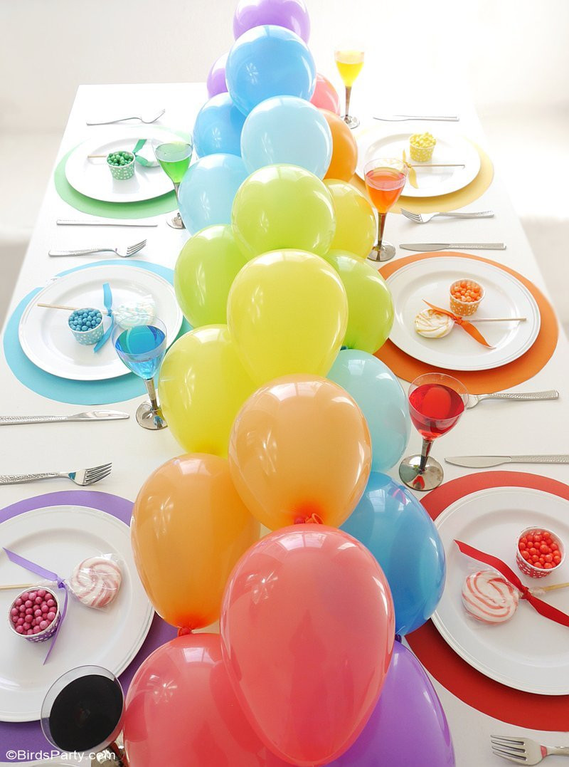 Best ideas about DIY Balloon Centerpieces
. Save or Pin Rainbow Tablescape & DIY Balloon Garland Party Ideas Now.