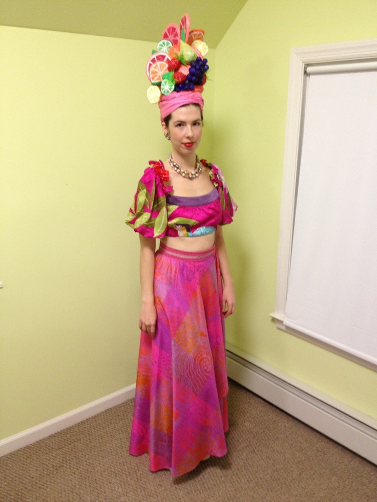 Best ideas about DIY Banana Costume
. Save or Pin Homemade Carmen Miranda costume The hat is paper mache Now.