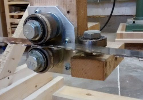 Best ideas about DIY Bandsaw Guides
. Save or Pin Homemade Band sawmill 6 Blade guide upgrade modification Now.