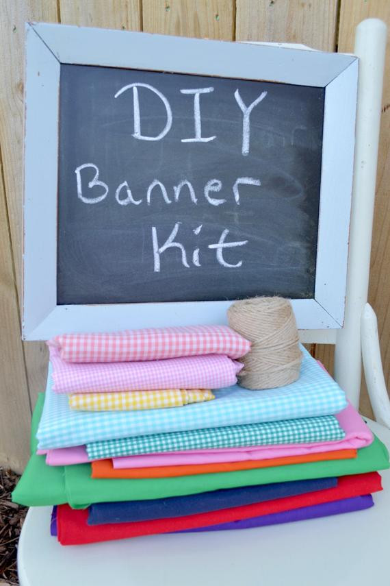 Best ideas about DIY Banner Kit
. Save or Pin DIY Kit Fabric Rag Garland Birthday Banner by BannersAway Now.