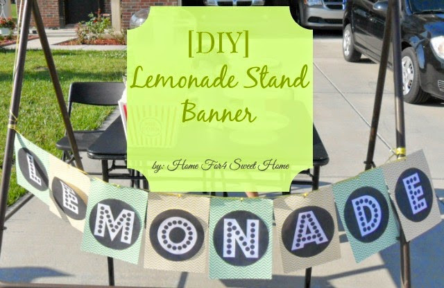 Best ideas about DIY Banner Stand
. Save or Pin Home For4 Sweet Home [DIY] Lemonade Stand Banner Now.