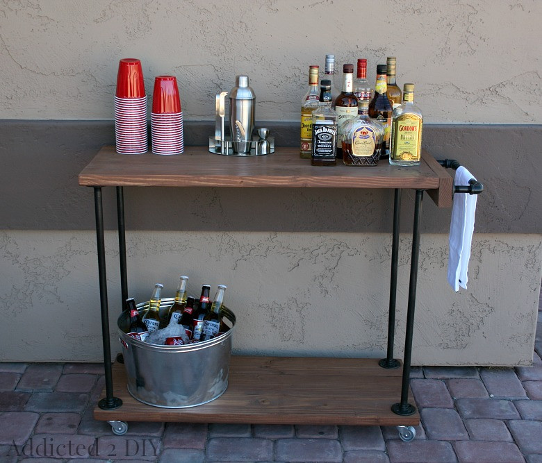 Best ideas about DIY Bar Cart Plans
. Save or Pin DIY Rustic Industrial Bar Cart Addicted 2 DIY Now.