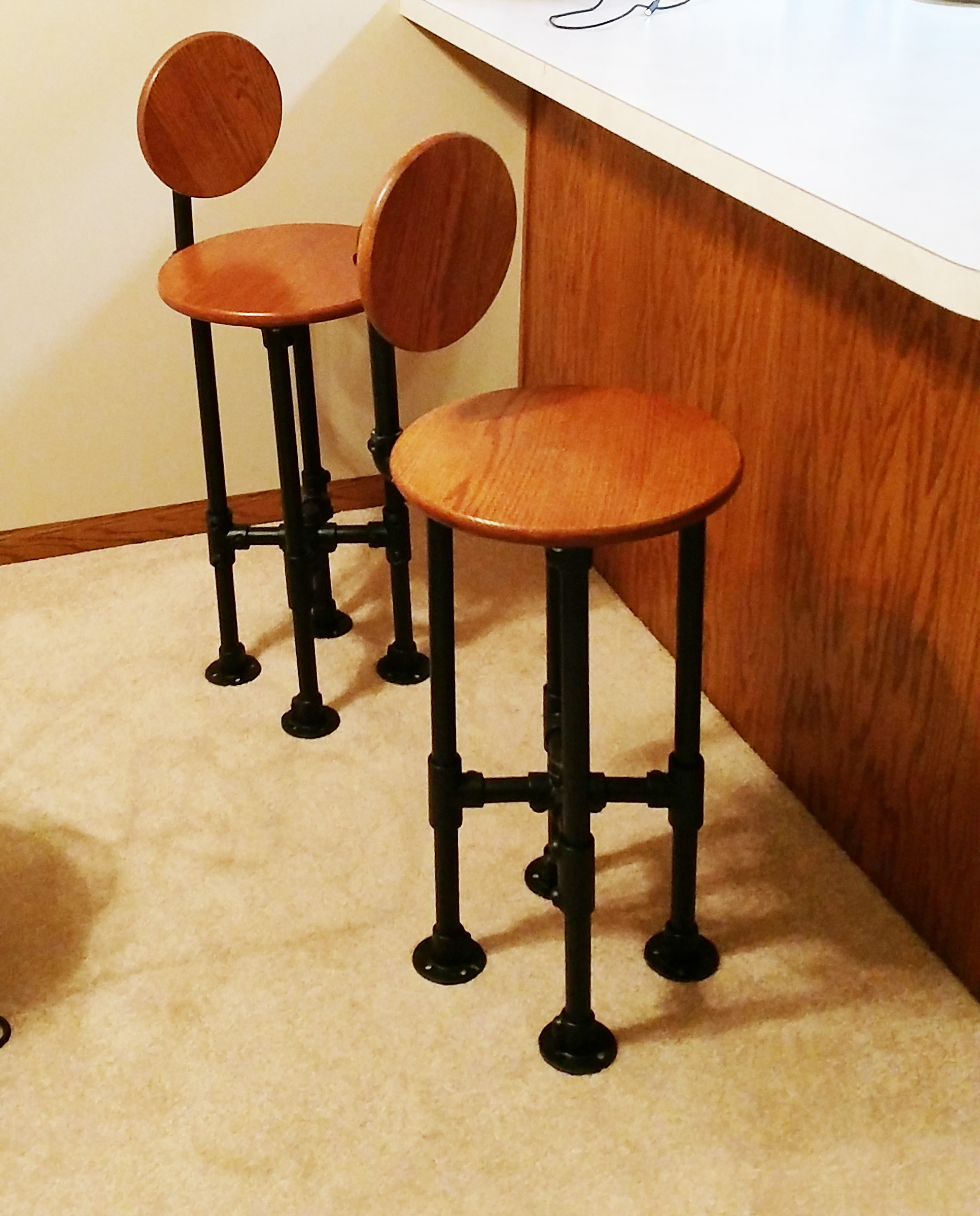 Best ideas about DIY Bar Stool
. Save or Pin How to Build a Barstool with Pipe DIY Step by Step Plans Now.