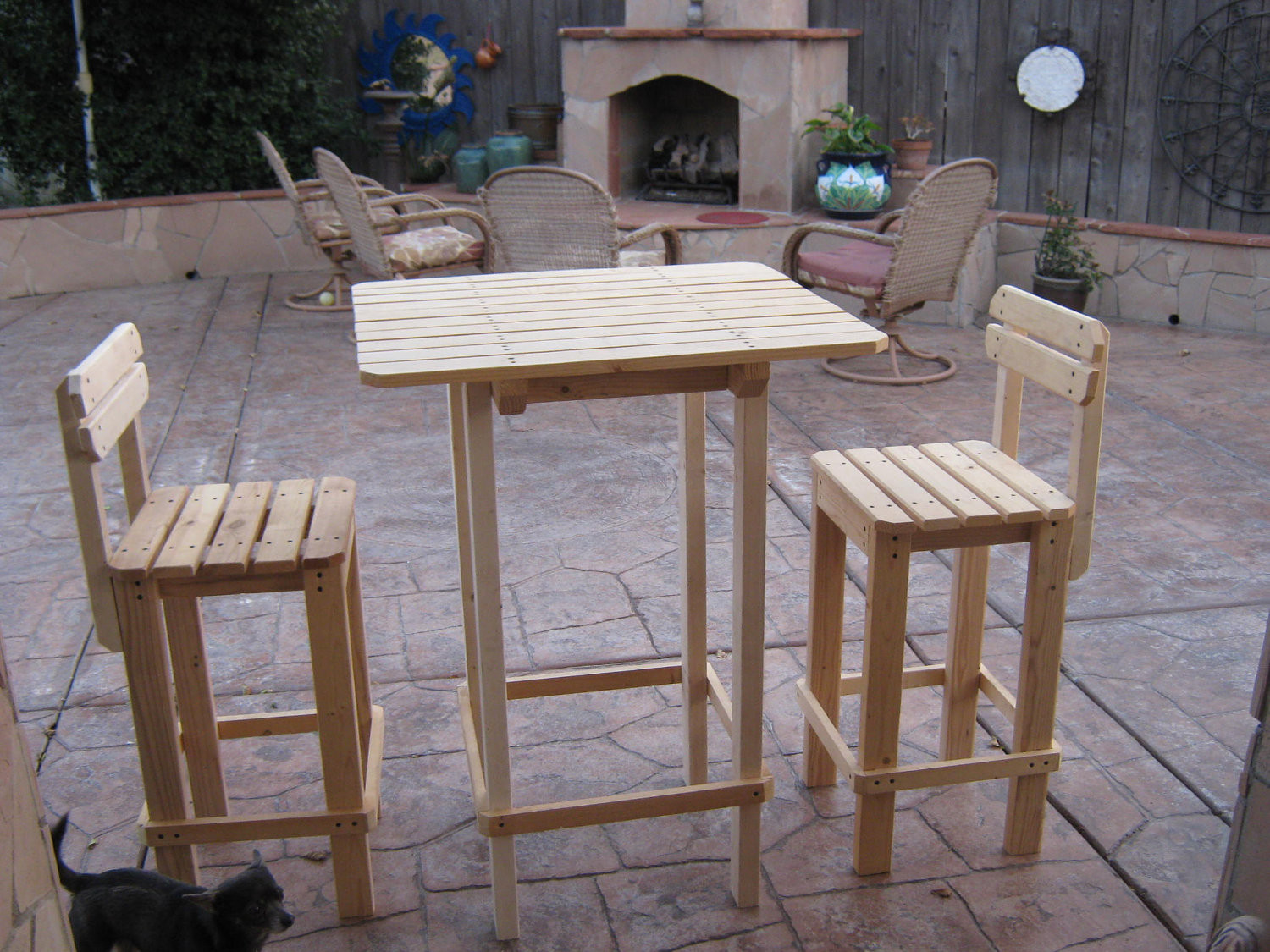 Best ideas about DIY Bar Table
. Save or Pin DIY PLANS to make Bar Table and Stool Set by wingstoshop Now.