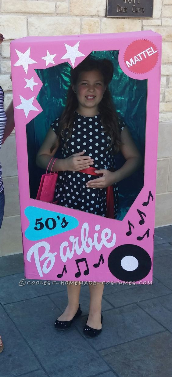 Best ideas about DIY Barbie Costume
. Save or Pin Cool 50 s Barbie in a Box Costume Now.