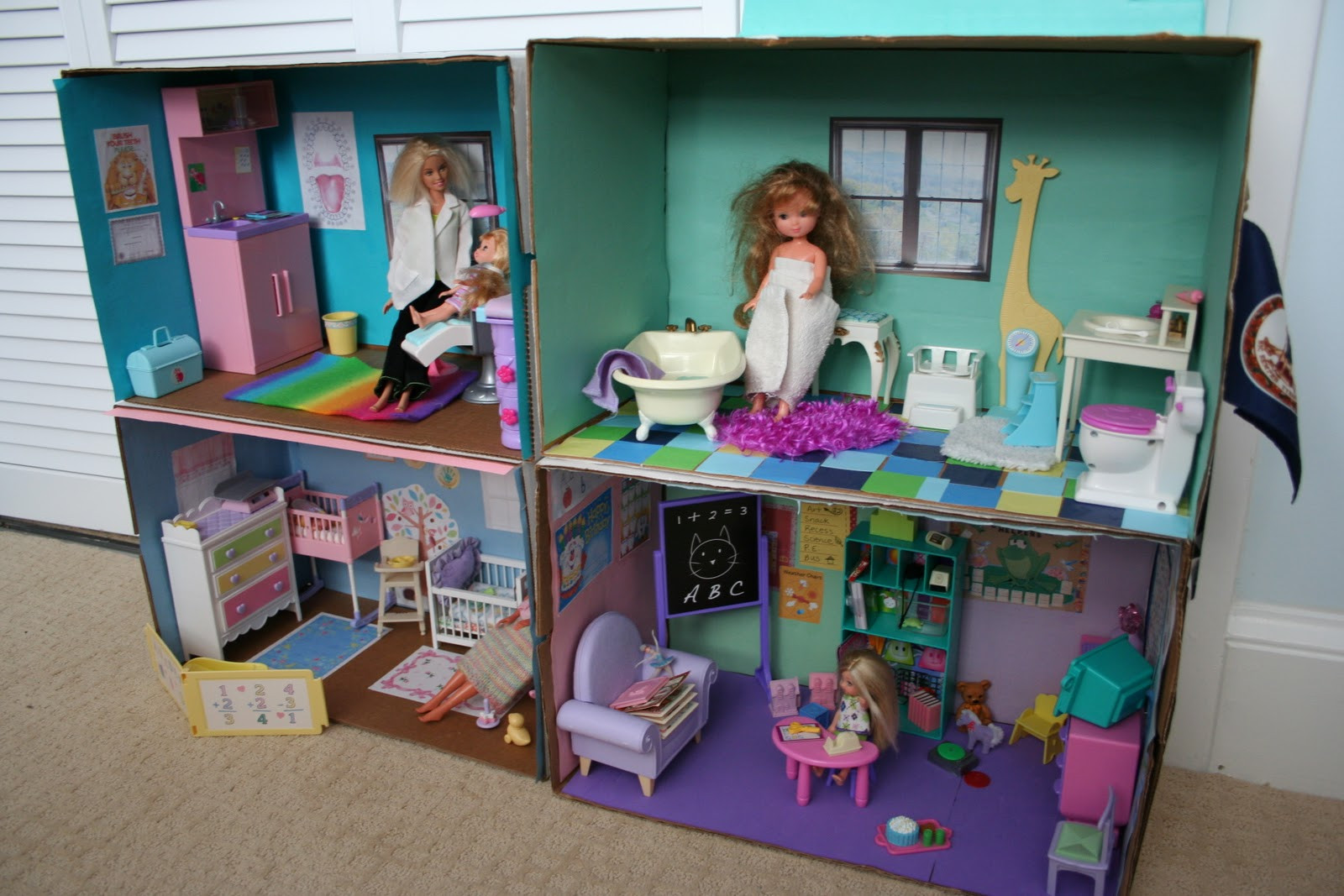 Best ideas about DIY Barbie House
. Save or Pin Pink and Green Mama DIY Barbie Cardboard Box House Now.