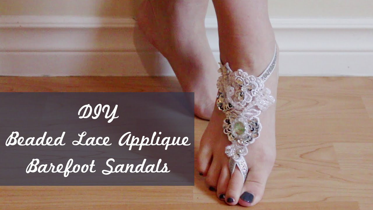 Best ideas about DIY Barefoot Sandals
. Save or Pin DIY Barefoot Sandals with Beaded Lace Applique Now.