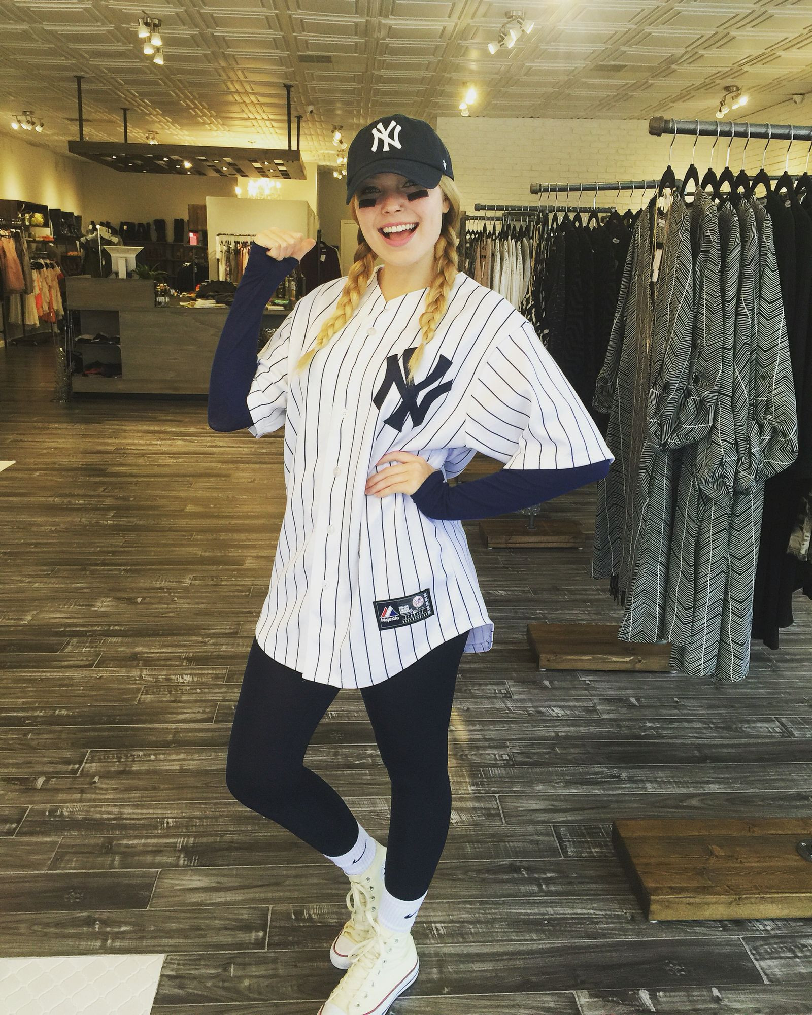 Best ideas about DIY Baseball Costume
. Save or Pin Yankees costume baseball halloween Mine Now.