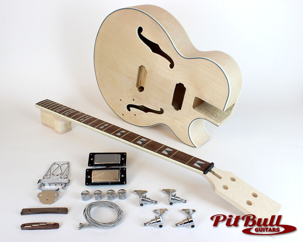 Best ideas about DIY Bass Guitar Kit
. Save or Pin Pit Bull Guitars ES3 B4 plete DIY Hollow Body Electric Now.