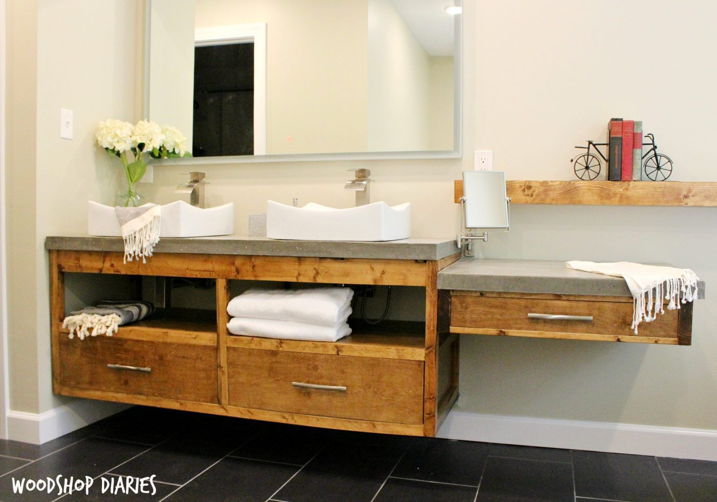 Best ideas about DIY Bath Cabinet
. Save or Pin How to Build a DIY Modern Floating Vanity or TV Console Now.