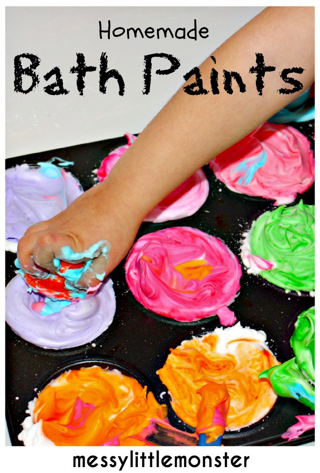 Best ideas about DIY Bath Paint
. Save or Pin Homemade Bath Paints Messy Little Monster Now.