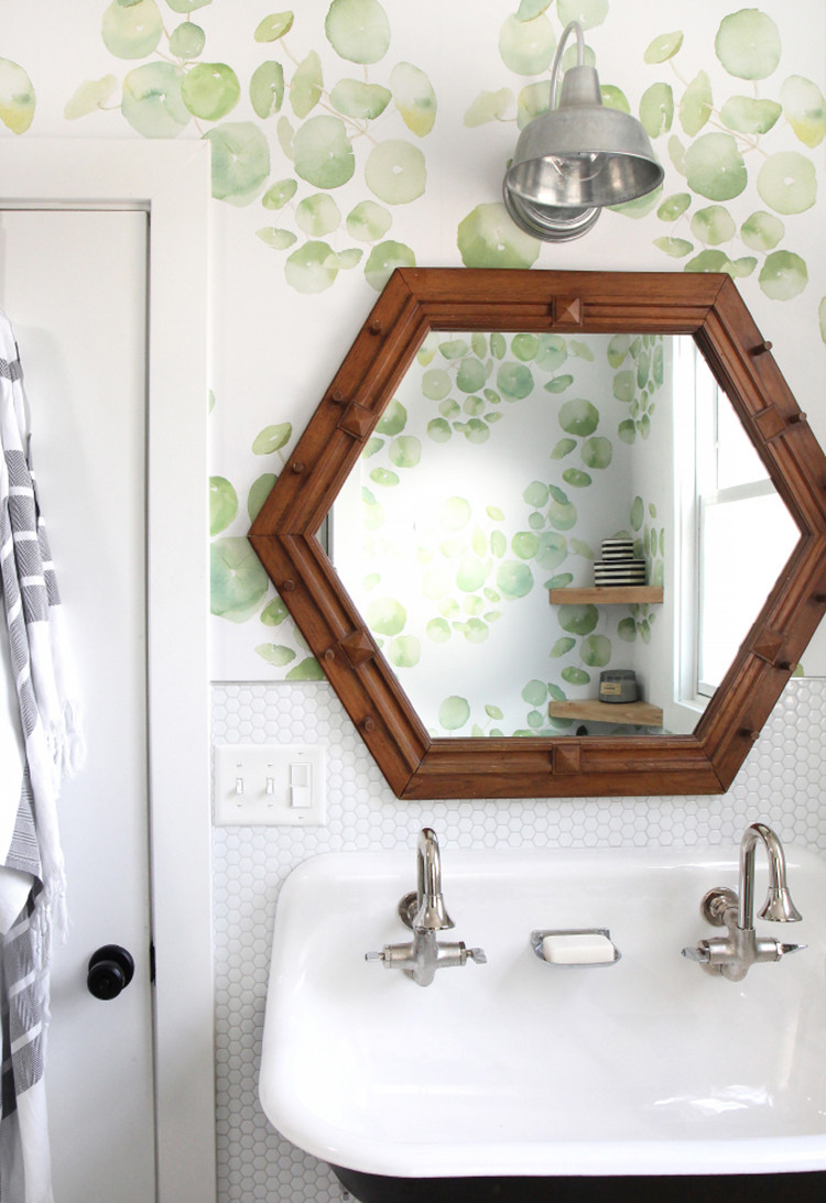 Best ideas about DIY Bathroom Backsplash
. Save or Pin DIY Bathroom Adhesive Tile Backsplash The Home Depot Blog Now.