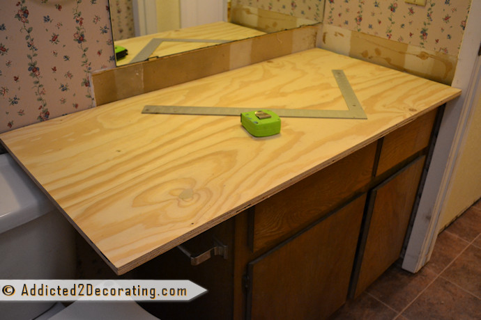 Best ideas about DIY Bathroom Counter
. Save or Pin Bathroom Makeover Day 2 My $35 DIY Wood Countertop Now.