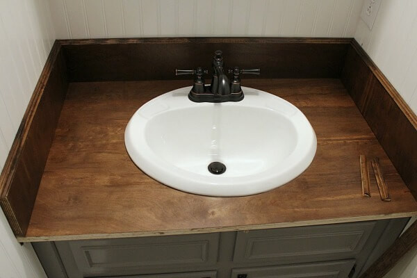 Best ideas about DIY Bathroom Counter
. Save or Pin DIY Wood Bathroom Countertop An easy way to Change your Now.