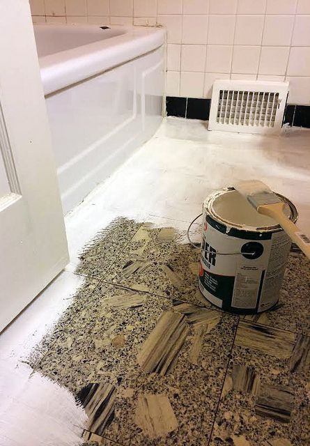 Best ideas about DIY Bathroom Floor Ideas
. Save or Pin DIY Bathroom Makeover How to paint linoleum flooring and Now.