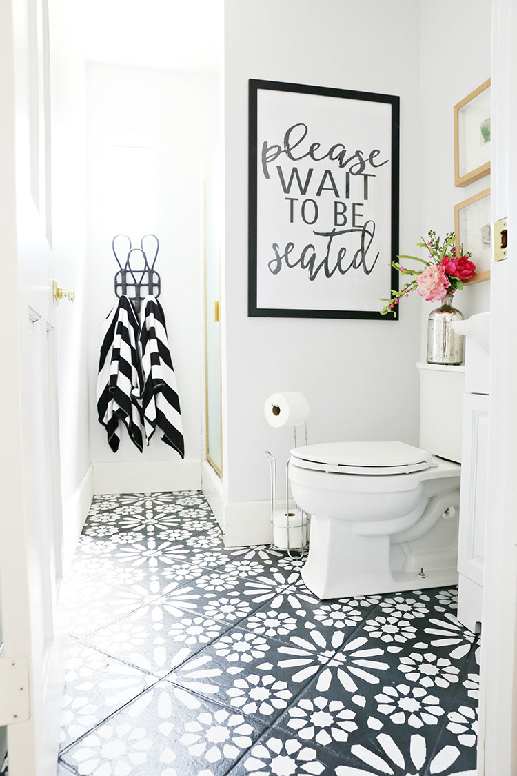 Best ideas about DIY Bathroom Floors
. Save or Pin DIY Painted Stencil Bathroom Floor The Home Depot Blog Now.