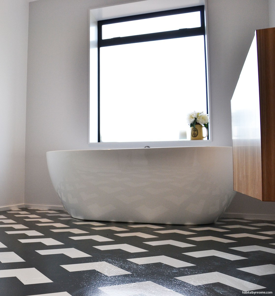 Best ideas about DIY Bathroom Floors
. Save or Pin DIY painted bathroom tiles Now.