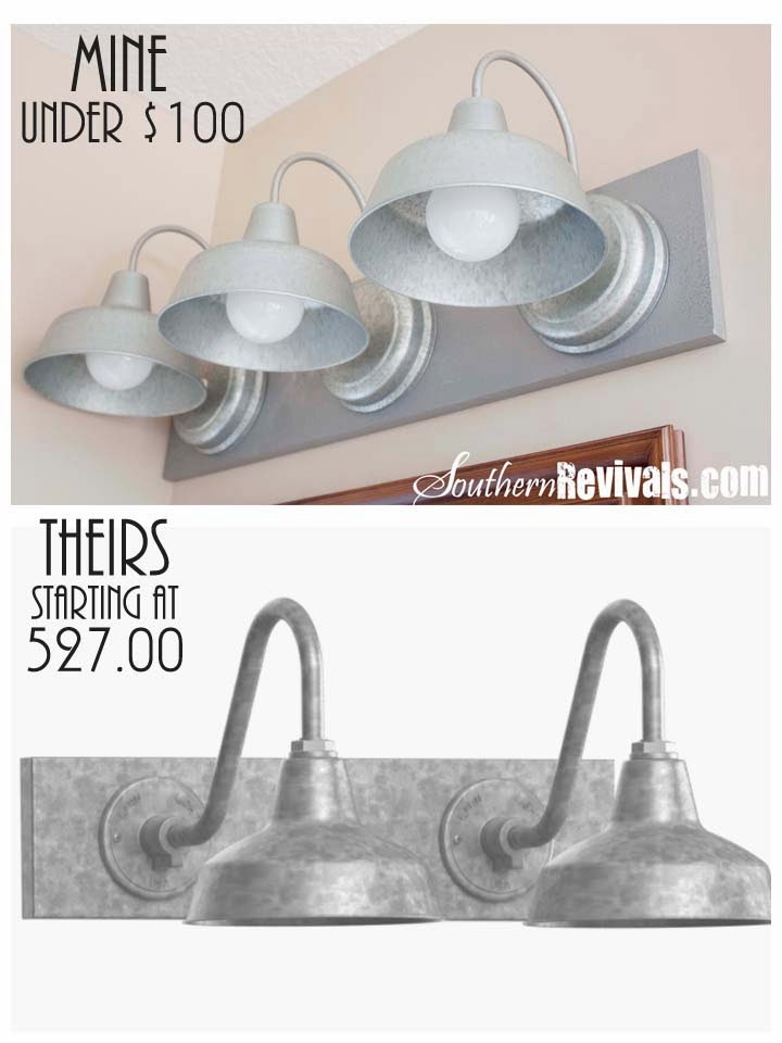 Best ideas about DIY Bathroom Light
. Save or Pin DIY Triple Galvanized Gooseneck Vanity Light Fixture for Now.