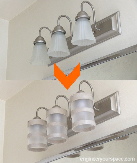 Best ideas about DIY Bathroom Light
. Save or Pin Bathroom Design Ideas DIY lighting fixture makeover Now.