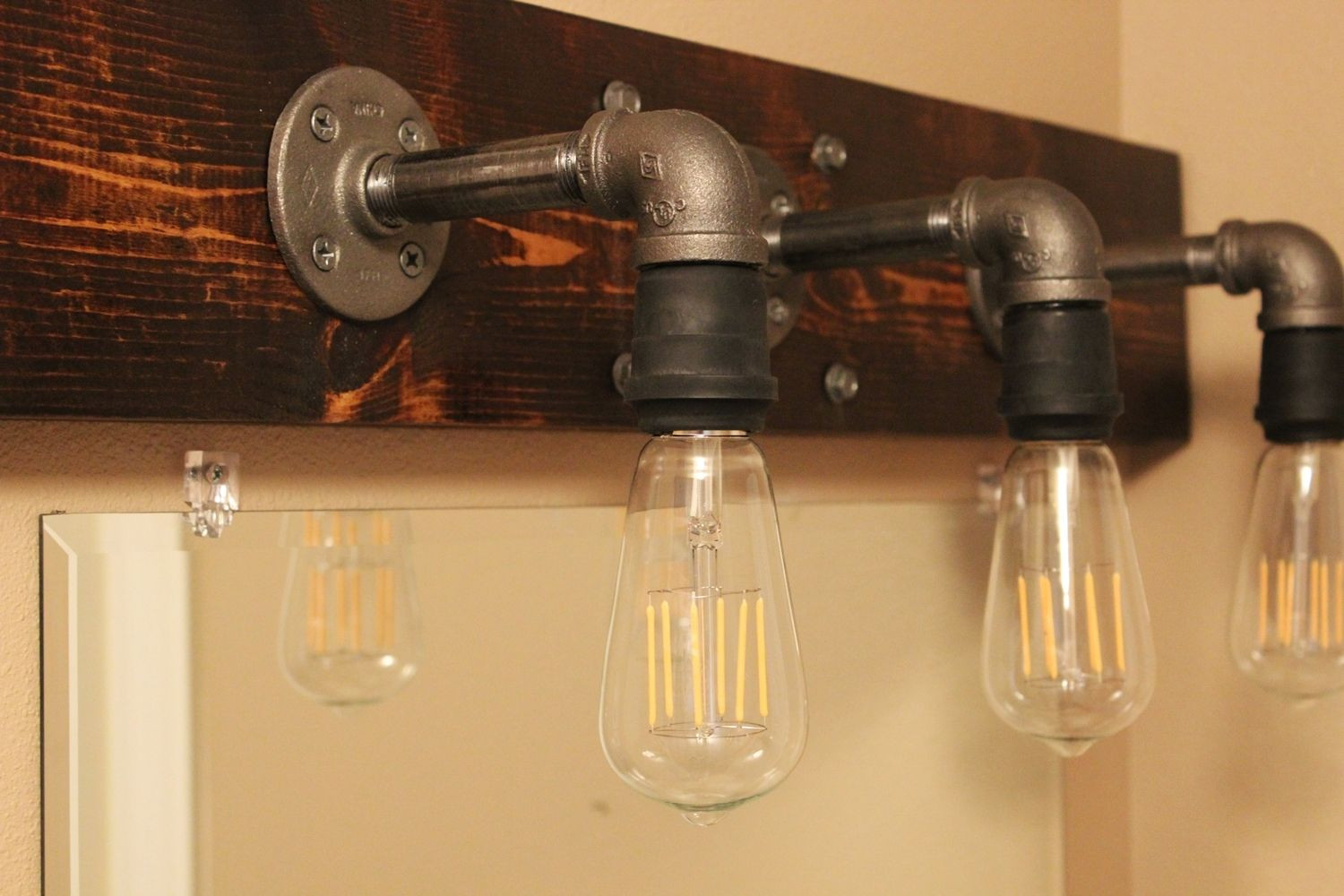 Best ideas about DIY Bathroom Light Fixture
. Save or Pin DIY Industrial Bathroom Light Fixtures Now.