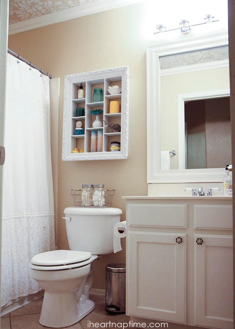 Best ideas about DIY Bathroom Makeover
. Save or Pin Bathroom makeover on the cheap $1 art I Heart Nap Time Now.