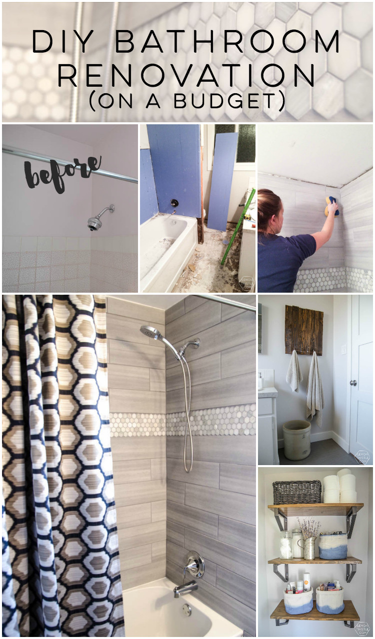Best ideas about DIY Bathroom Remodel On A Budget
. Save or Pin A DIY Bathroom Renovation Phase1 5 Lemon Thistle Now.