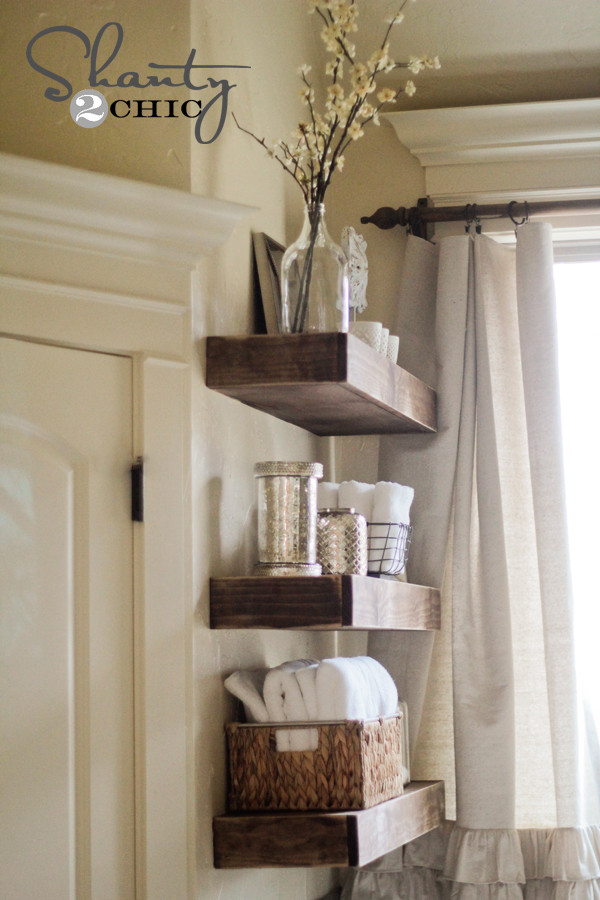 Best ideas about DIY Bathroom Shelf
. Save or Pin Easy DIY Floating Shelves Shanty 2 Chic Now.