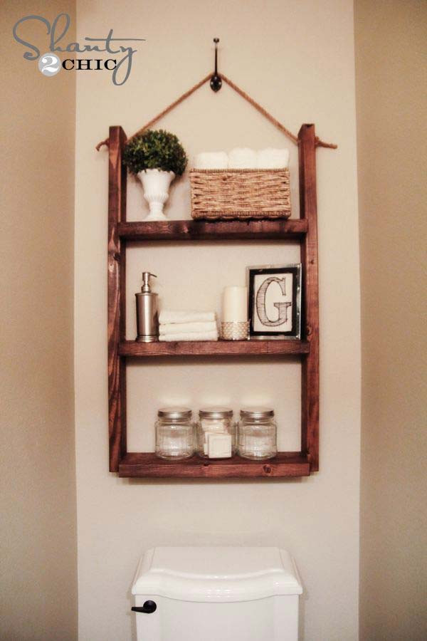 Best ideas about DIY Bathroom Shelf
. Save or Pin 31 Amazingly DIY Small Bathroom Storage Hacks Help You Now.