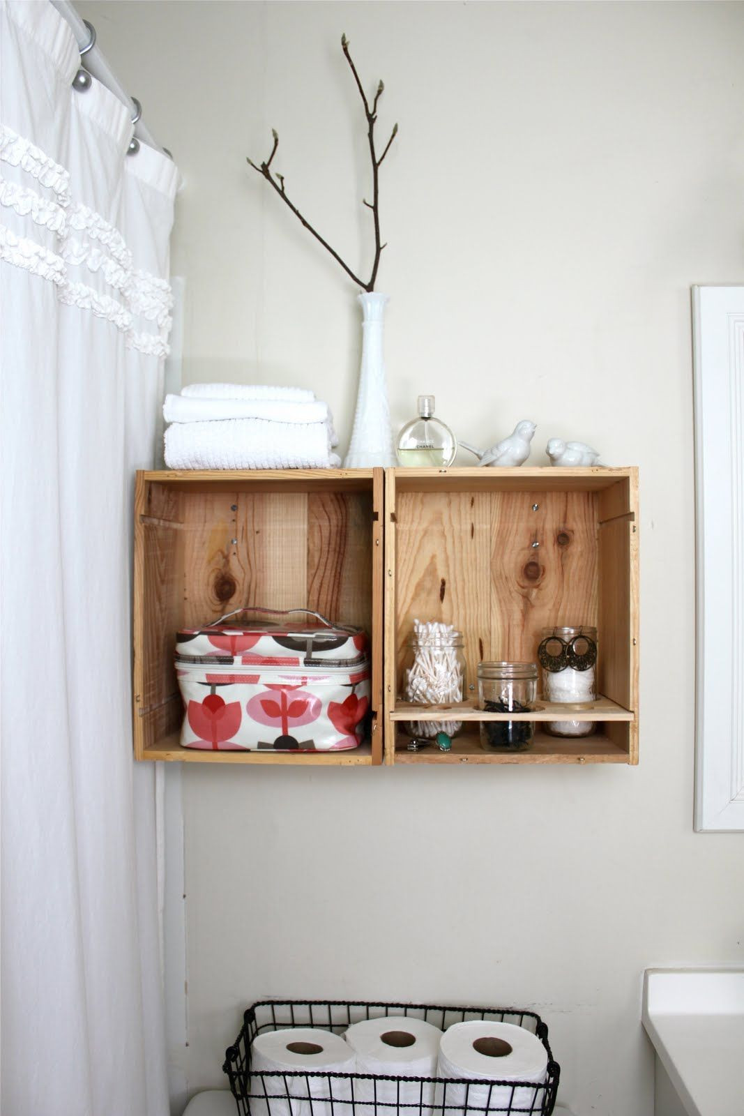 Best ideas about DIY Bathroom Shelf
. Save or Pin How To Furnish Your Home With Repurposed Wine Crates Now.