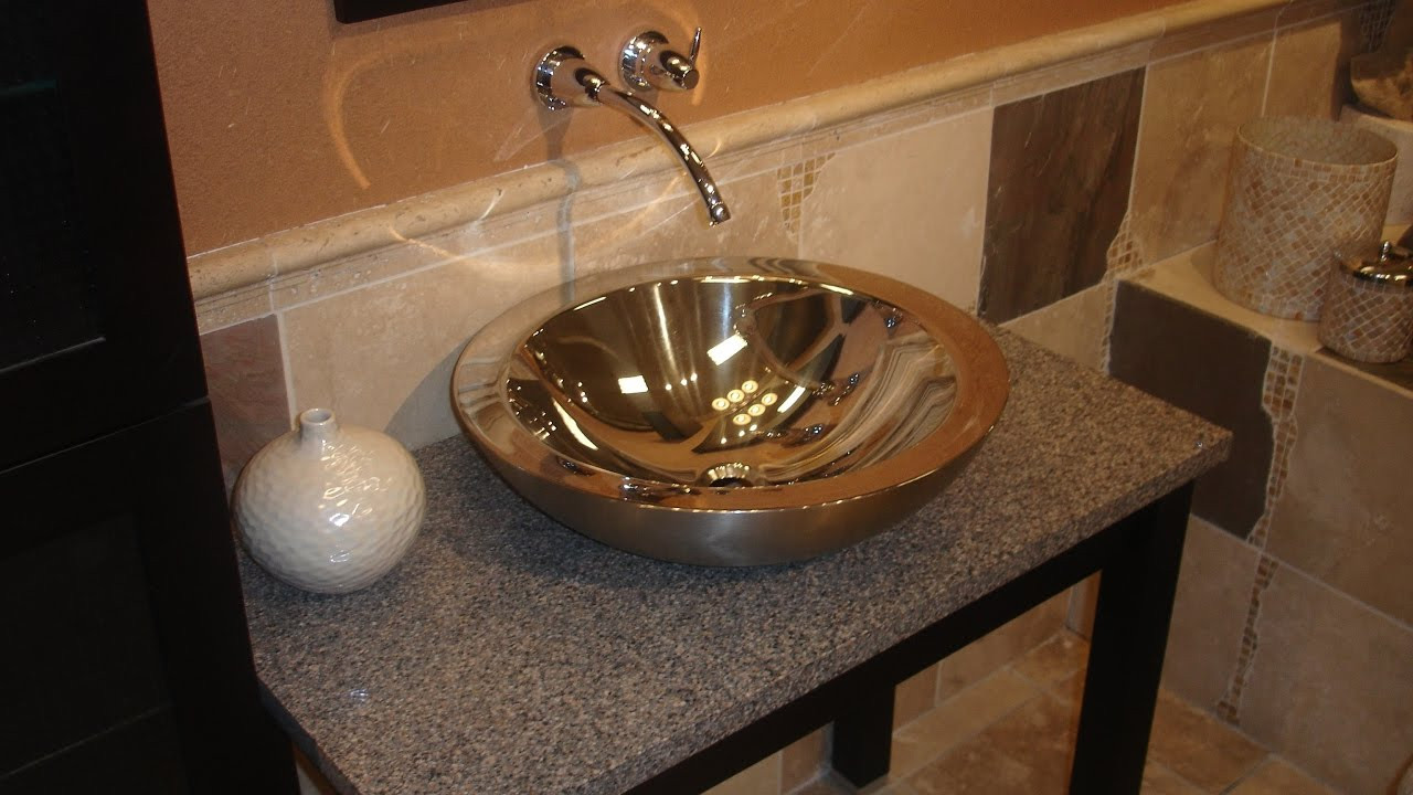 Best ideas about DIY Bathroom Sink
. Save or Pin DIY Bathroom Vanity With Vessel Sink Now.