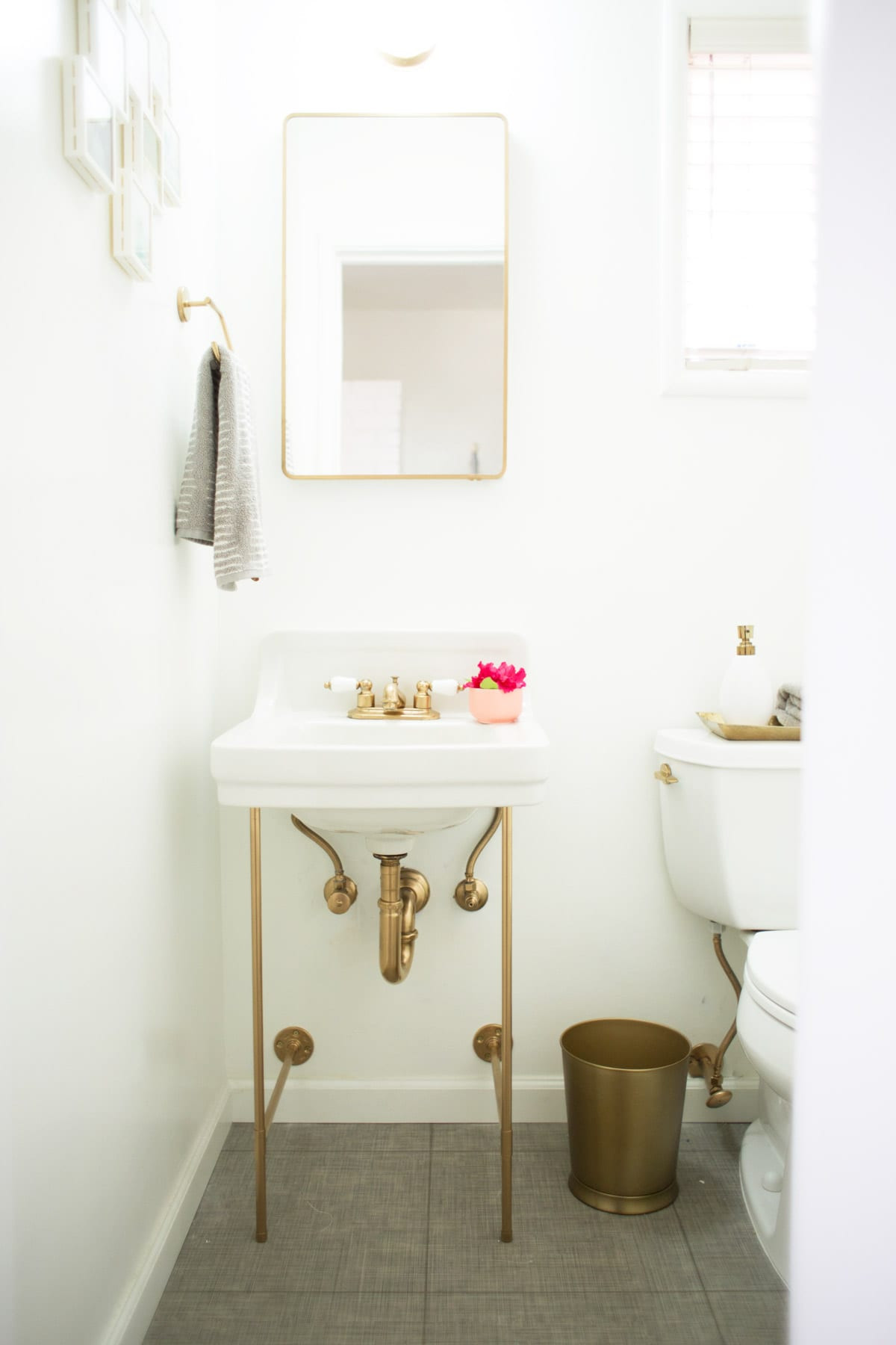 Best ideas about DIY Bathroom Sink
. Save or Pin DIY Gold Sink Legs Lovely Indeed Now.