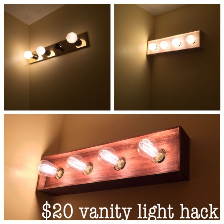 Best ideas about DIY Bathroom Vanity Light Cover
. Save or Pin Bathroom vanity light DIY makeover I built a thin wood Now.