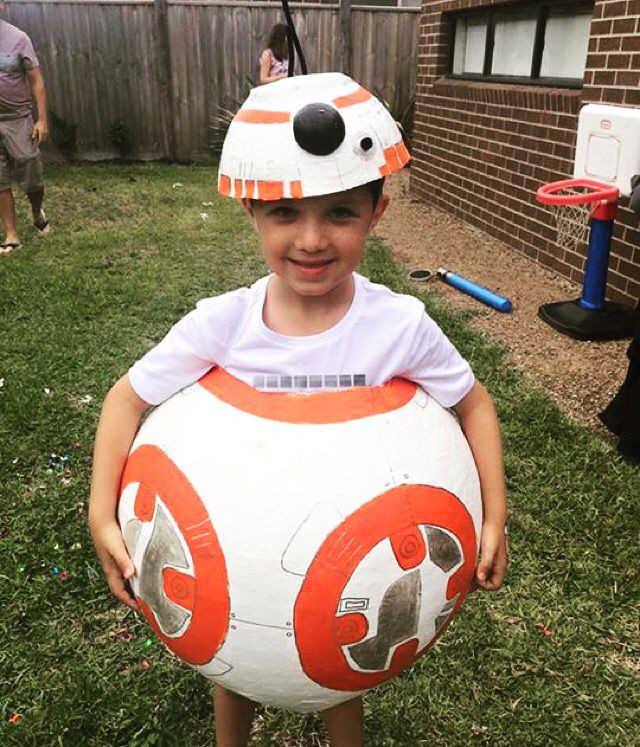 Best ideas about DIY Bb8 Costume
. Save or Pin Homemade bb8 costume for my son s Star Wars party Now.