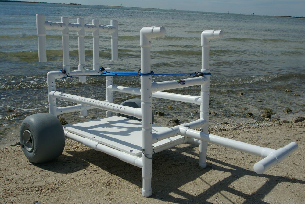 Best ideas about DIY Beach Cart
. Save or Pin Fishing Cart Heavy Duty PVC with Xtra Wide Wheeleez Now.