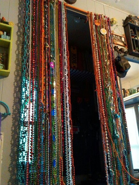 Best ideas about DIY Beaded Curtains
. Save or Pin Beaded curtain diy Mardi gras beads curtain rod time Now.