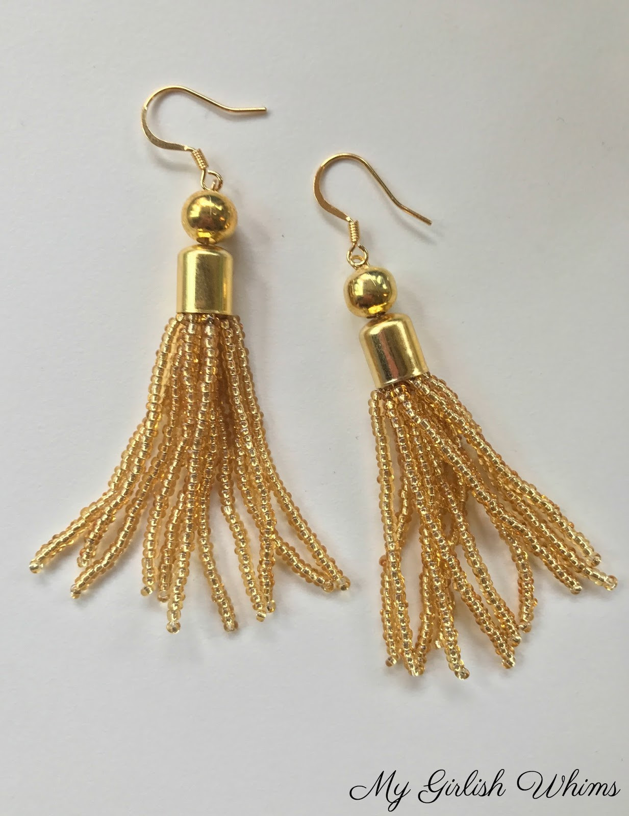 Best ideas about DIY Beaded Earrings
. Save or Pin DIY Beaded Tassel Earrings My Girlish Whims Now.