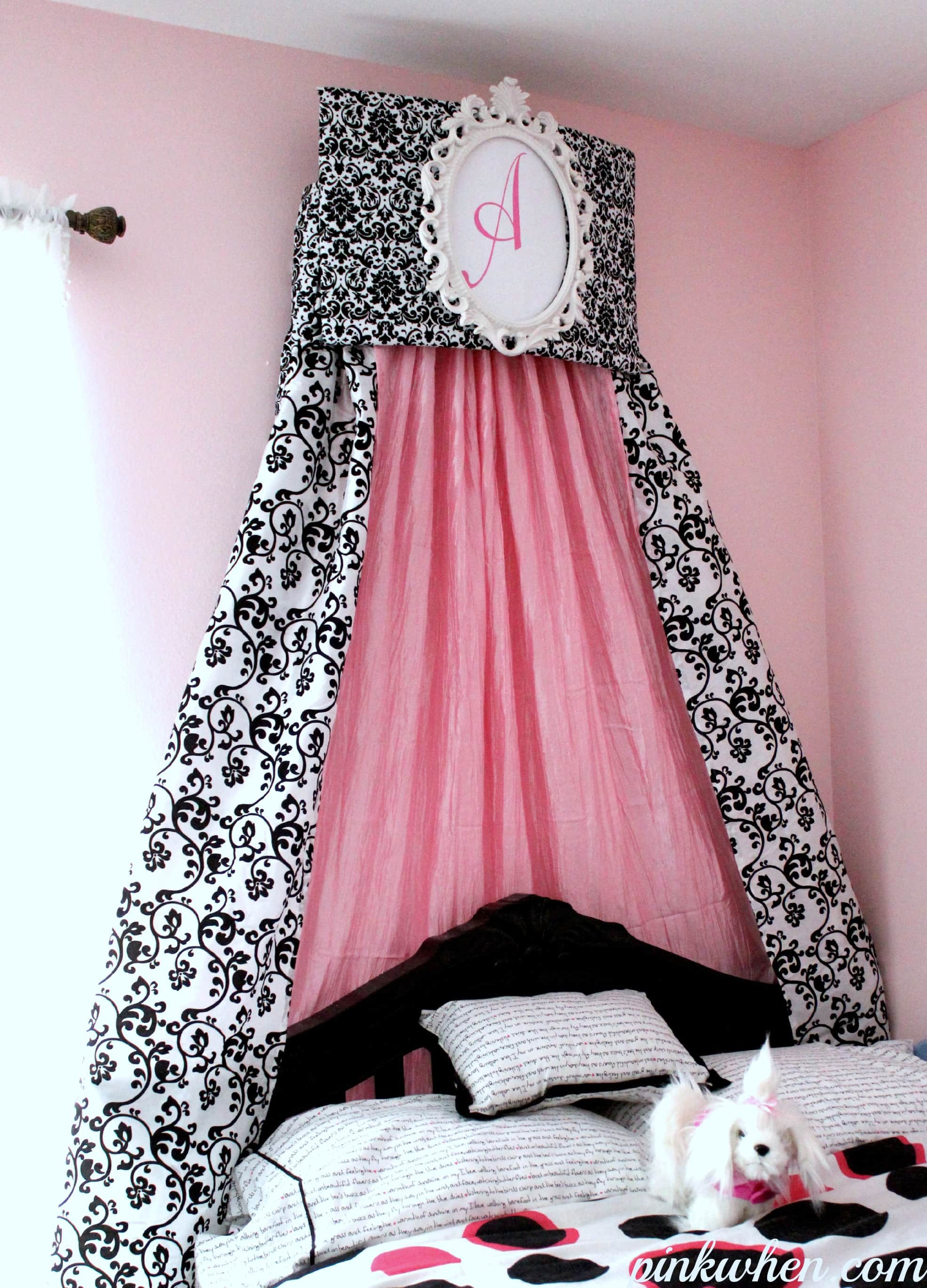 Best ideas about DIY Bed Crown
. Save or Pin How to Make a No Sew Bed Crown Cornice PinkWhen Now.