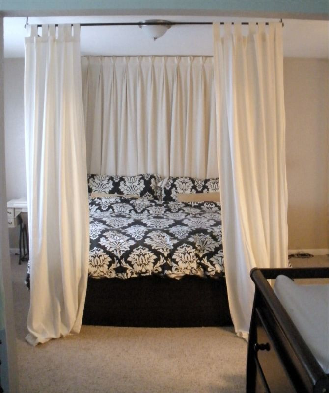 Best ideas about DIY Bed Curtain
. Save or Pin 25 best ideas about Curtain headboards on Pinterest Now.
