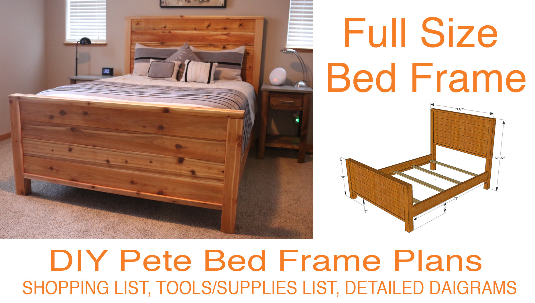 Best ideas about DIY Bed Frame Plan
. Save or Pin DIY Bed Frame Plans How to Make a bed frame with DIY Pete Now.