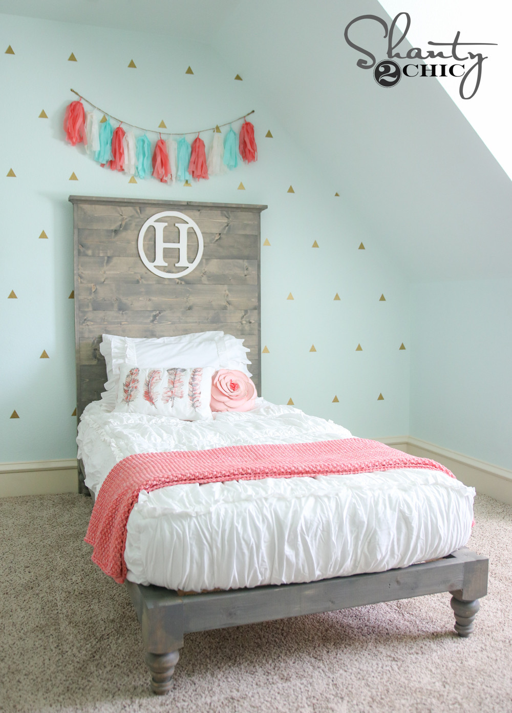 Best ideas about DIY Bed Headboards
. Save or Pin DIY Twin Platform Bed and Headboard Shanty 2 Chic Now.