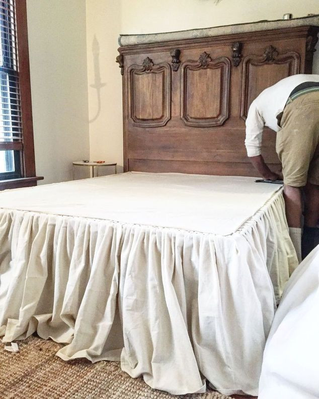 Best ideas about DIY Bed Skirts
. Save or Pin DIY No Sew Drop Cloth Bed Skirt Now.