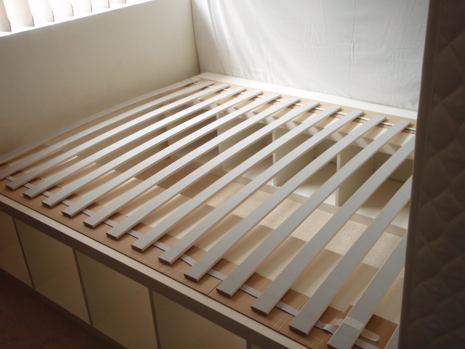 Best ideas about DIY Bed Slats
. Save or Pin Expedit re purposed as bed frame for maximum storage Now.