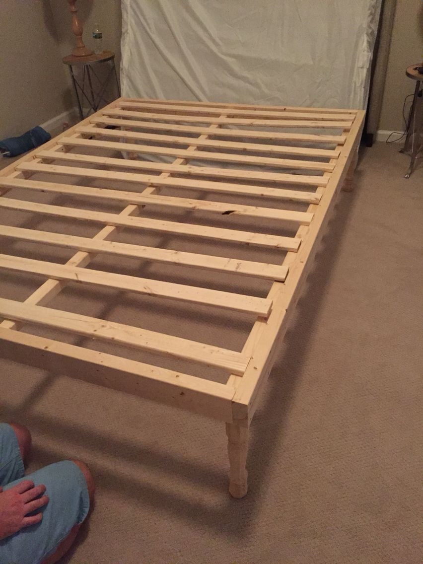 Best ideas about DIY Bed Slats
. Save or Pin Diy queen bed frame 80X60 Queen mattress 2 Sides 80" 2x4 Now.