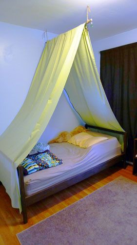 Best ideas about DIY Bed Tent
. Save or Pin DIY bed tent I would use pretty fabric so it didn t look Now.