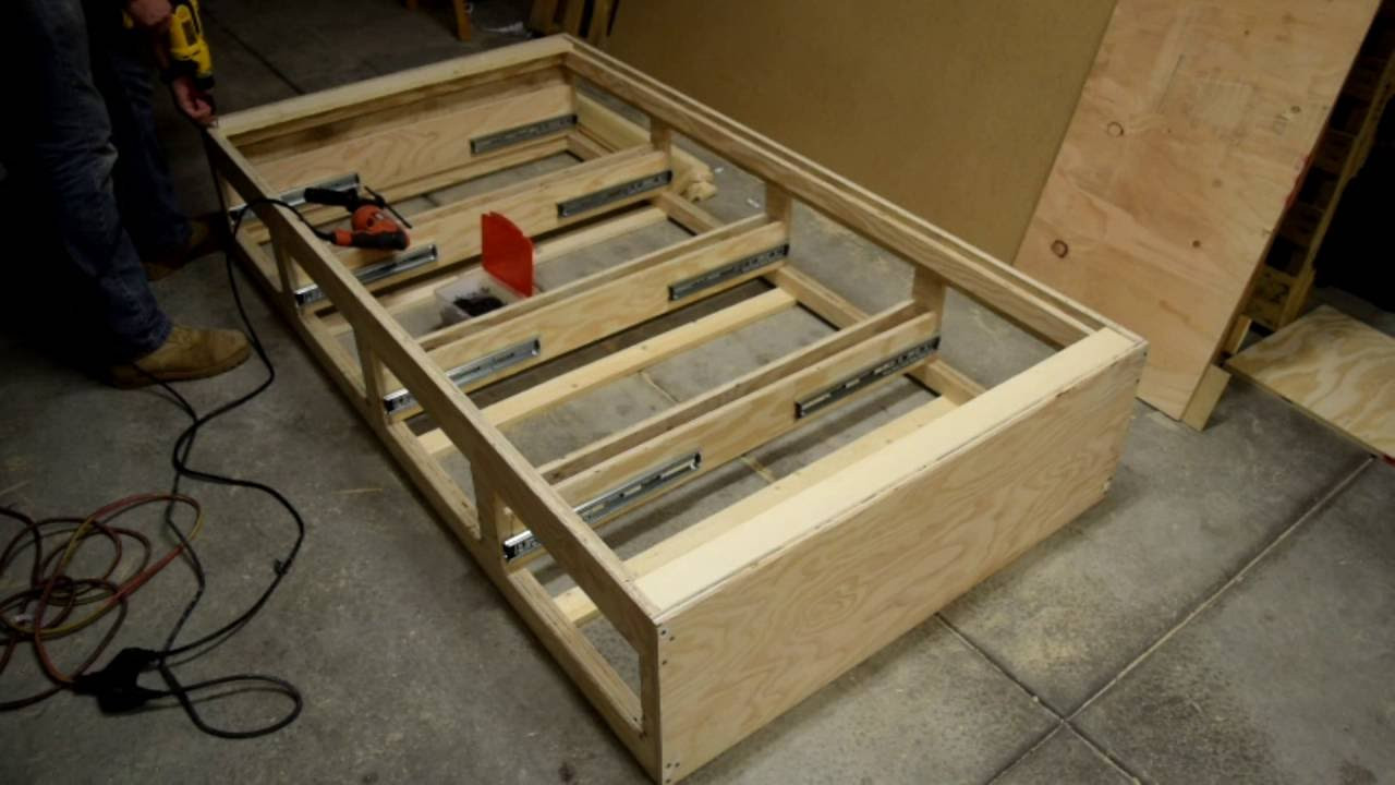 Best ideas about DIY Bed With Drawers
. Save or Pin How to make a twin bed with drawers by DIY with Chris Now.